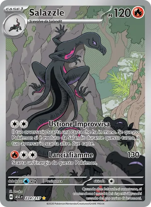 Salazzle [Sudden Scorching | Flamethrower]