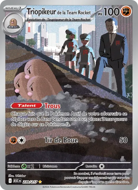 Team Rocket's Dugtrio [Holes | Mud Shot]