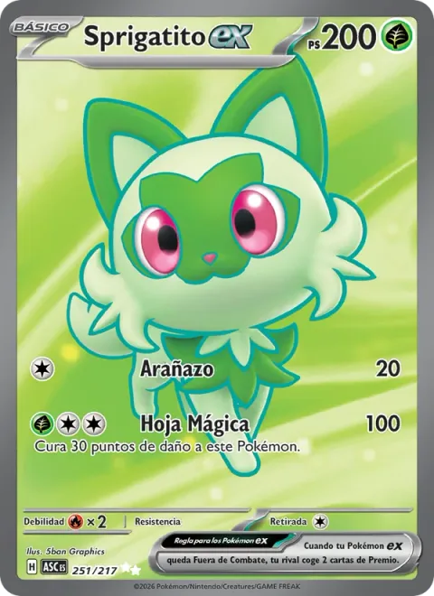 Sprigatito ex [Scratch | Magical Leaf]