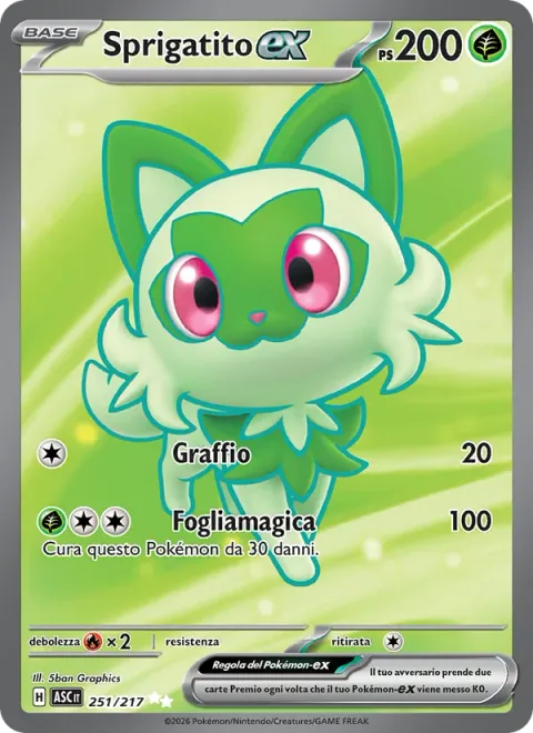Sprigatito ex [Scratch | Magical Leaf]