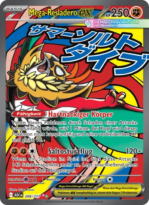 Mega Hawlucha ex [Tenacious Body | Somersault Dive]