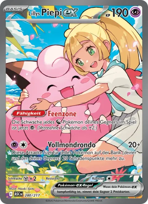 Lillie's Clefairy ex [Fairy Zone | Full Moon Rondo]