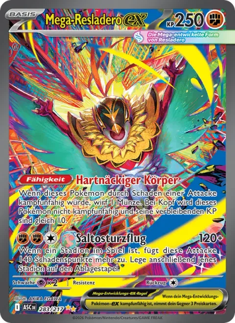 Mega Hawlucha ex [Tenacious Body | Somersault Dive]