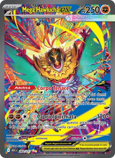 Mega Hawlucha ex [Tenacious Body | Somersault Dive]