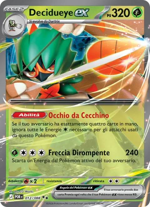 Decidueye ex [Sniper's Eye | Crushing Arrow]