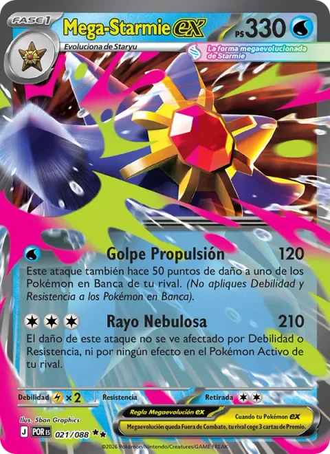 Mega Starmie ex [Jetting Blow | Nebula Beam]
