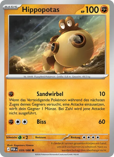 Hippopotas [Sand Attack | Bite]