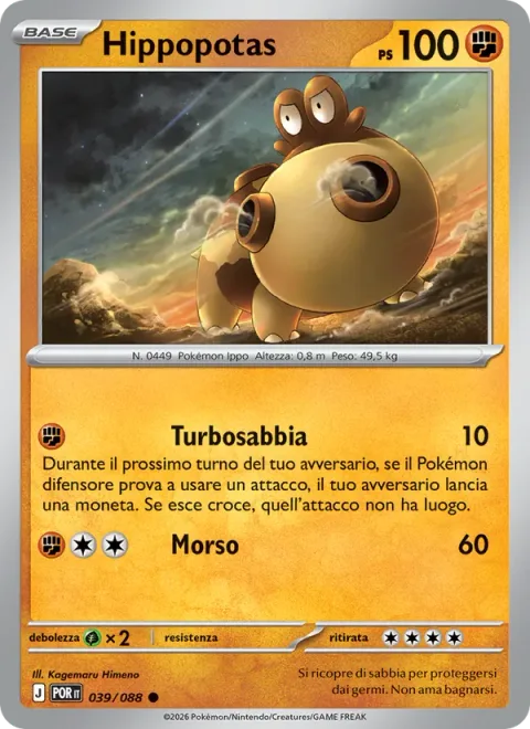 Hippopotas [Sand Attack | Bite]