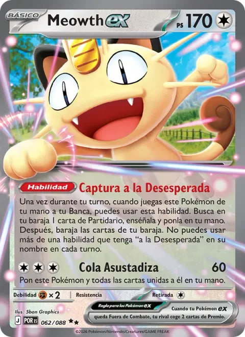Meowth ex [Last-Ditch Catch | Tuck Tail]