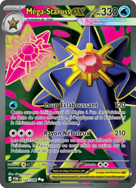Mega Starmie ex [Jetting Blow | Nebula Beam]