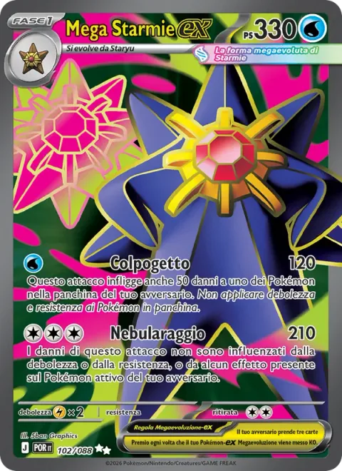 Mega Starmie ex [Jetting Blow | Nebula Beam]
