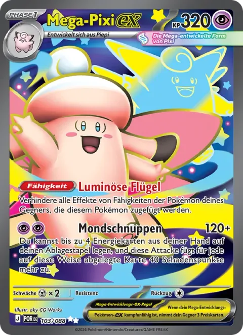 Mega Clefable ex [Luminous Wing | Shooting Moons]