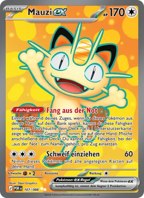 Meowth ex [Last-Ditch Catch | Tuck Tail]