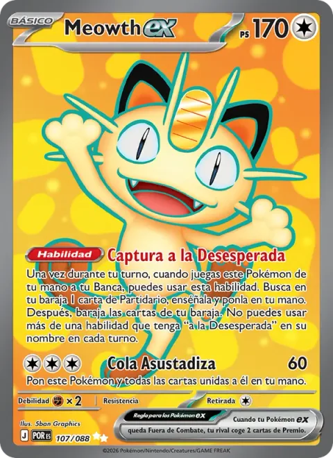 Meowth ex [Last-Ditch Catch | Tuck Tail]