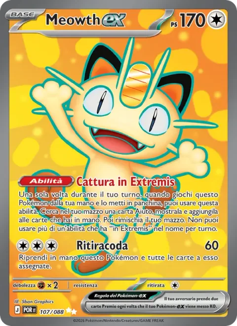 Meowth ex [Last-Ditch Catch | Tuck Tail]