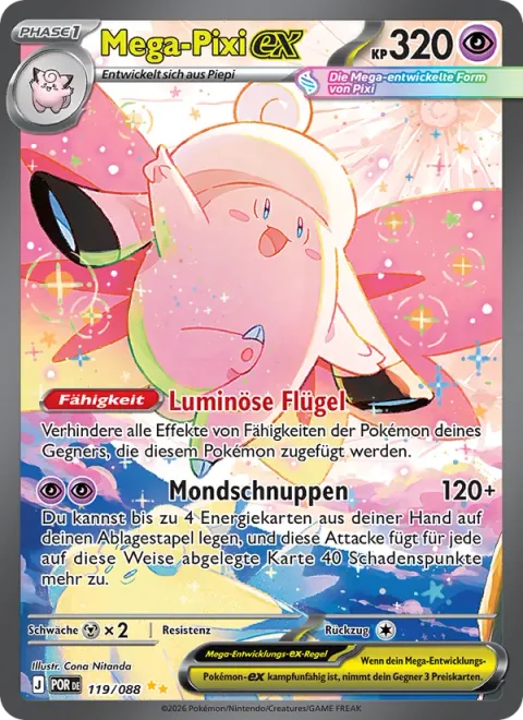 Mega Clefable ex [Luminous Wing | Shooting Moons]