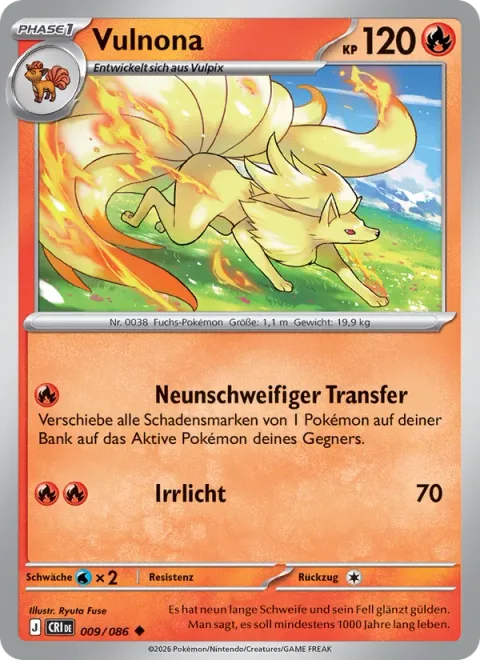 Ninetales [Nine-Tailed Transfer | Will-O-Wisp]