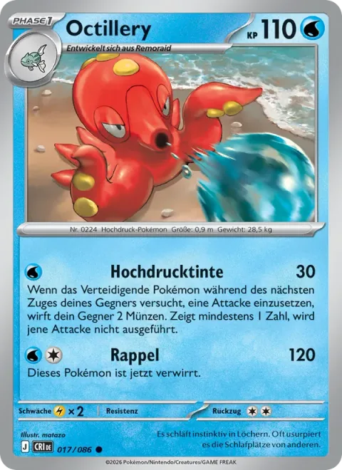 Octillery [Jet of Ink | Tantrum]