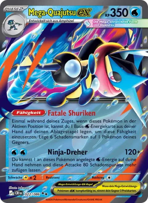 Mega Greninja ex [Mortal Shuriken | Ninja Spinner]