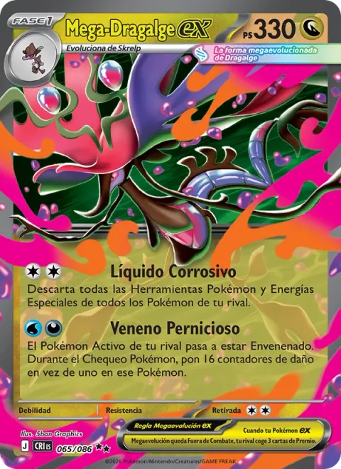 Mega Dragalge ex [Corrosive Liquid | Pernicious Poison]