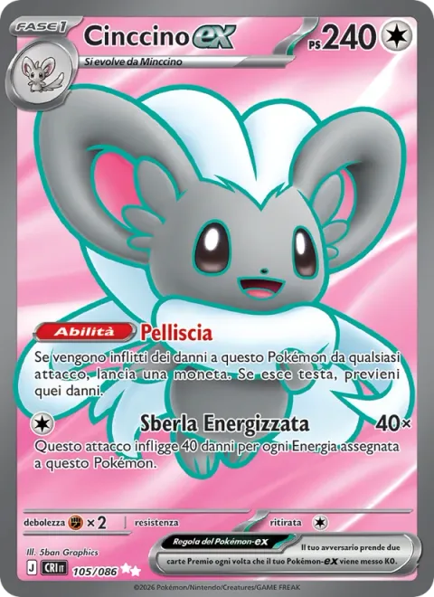 Cinccino ex [Smooth Coat | Energized Slap]
