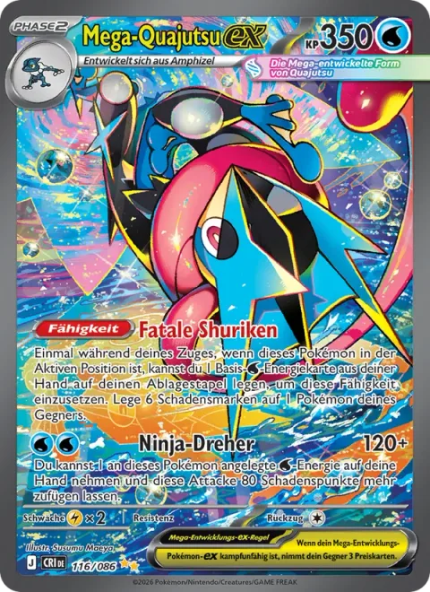Mega Greninja ex [Mortal Shuriken | Ninja Spinner]
