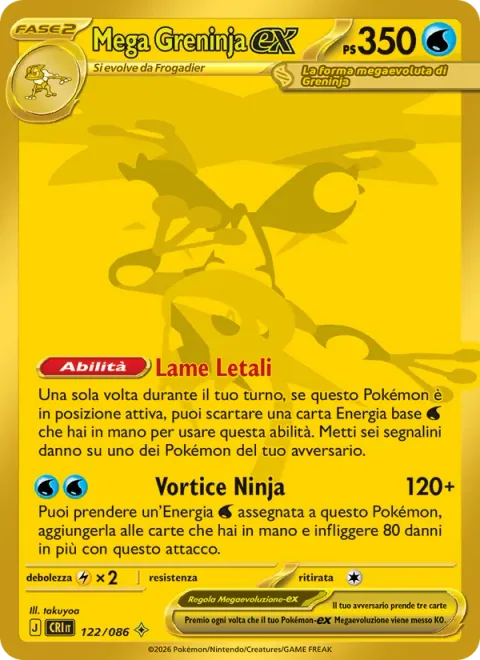 Mega Greninja ex [Mortal Shuriken | Ninja Spinner]
