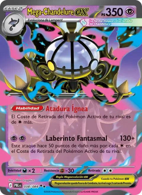Mega Chandelure ex [Binding Flame | Phantom Maze]