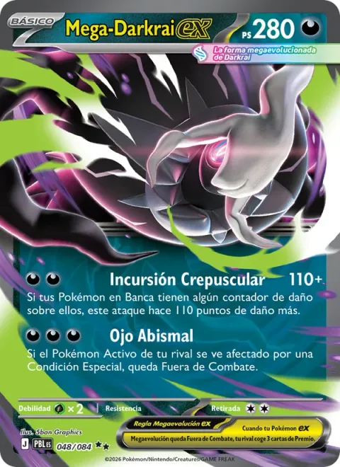 Mega Darkrai ex [Dusk Raid | Abyss Eye]