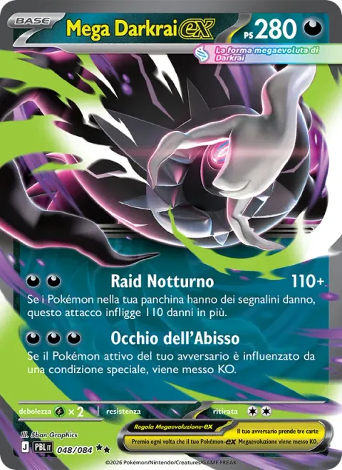 Mega Darkrai ex [Dusk Raid | Abyss Eye]