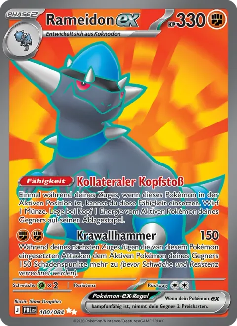 Rampardos ex [Destructive Headbutting | Rowdy Hammer]