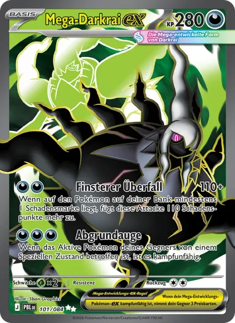 Mega Darkrai ex [Dusk Raid | Abyss Eye]