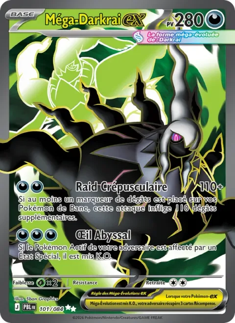 Mega Darkrai ex [Dusk Raid | Abyss Eye]