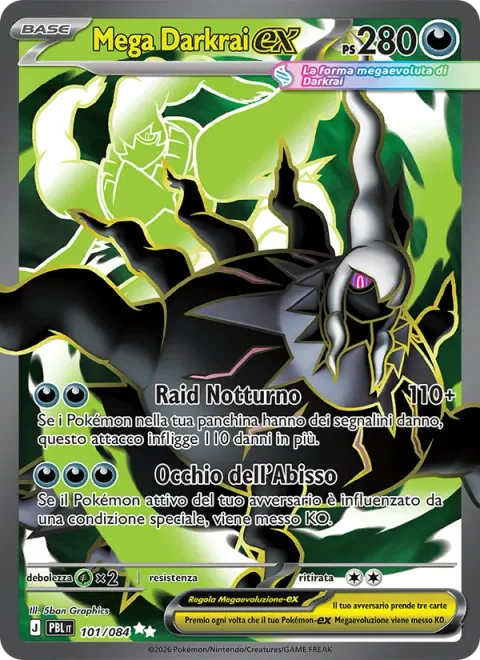 Mega Darkrai ex [Dusk Raid | Abyss Eye]