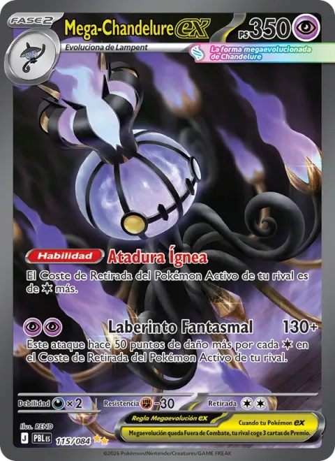 Mega Chandelure ex [Binding Flame | Phantom Maze]