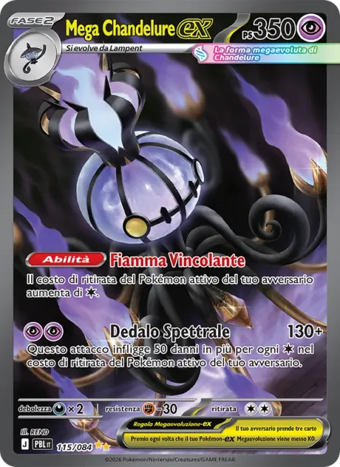 Mega Chandelure ex [Binding Flame | Phantom Maze]