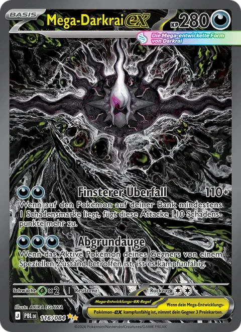 Mega Darkrai ex [Dusk Raid | Abyss Eye]