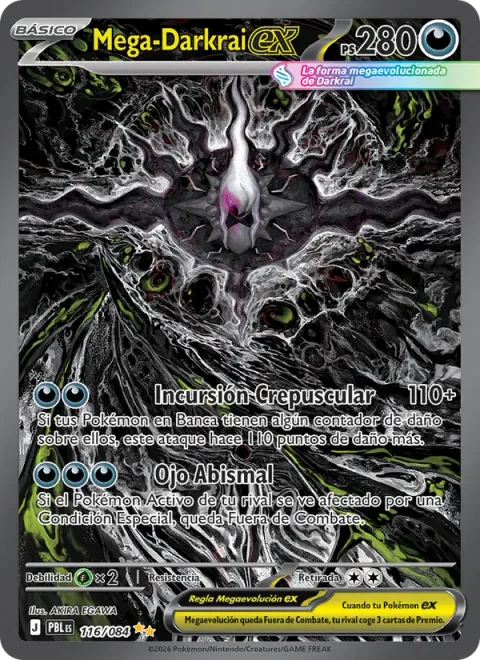 Mega Darkrai ex [Dusk Raid | Abyss Eye]