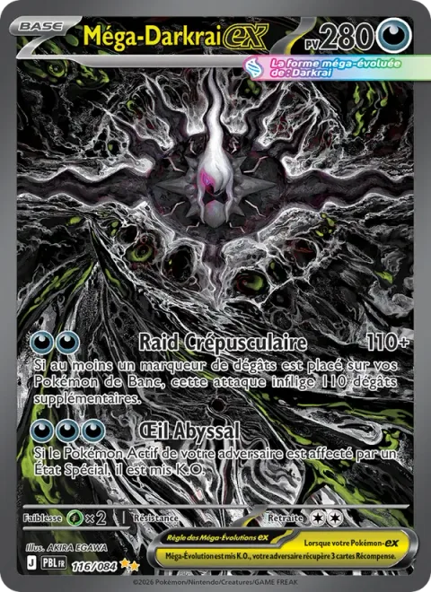 Mega Darkrai ex [Dusk Raid | Abyss Eye]
