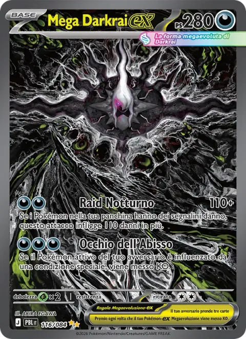 Mega Darkrai ex [Dusk Raid | Abyss Eye]
