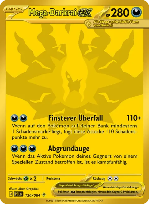 Mega Darkrai ex [Dusk Raid | Abyss Eye]