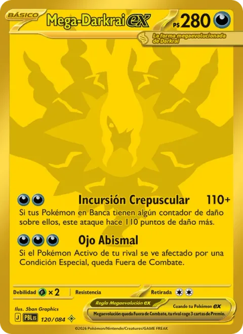 Mega Darkrai ex [Dusk Raid | Abyss Eye]