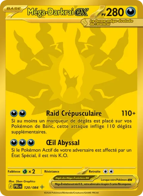 Mega Darkrai ex [Dusk Raid | Abyss Eye]