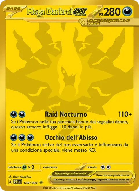 Mega Darkrai ex [Dusk Raid | Abyss Eye]