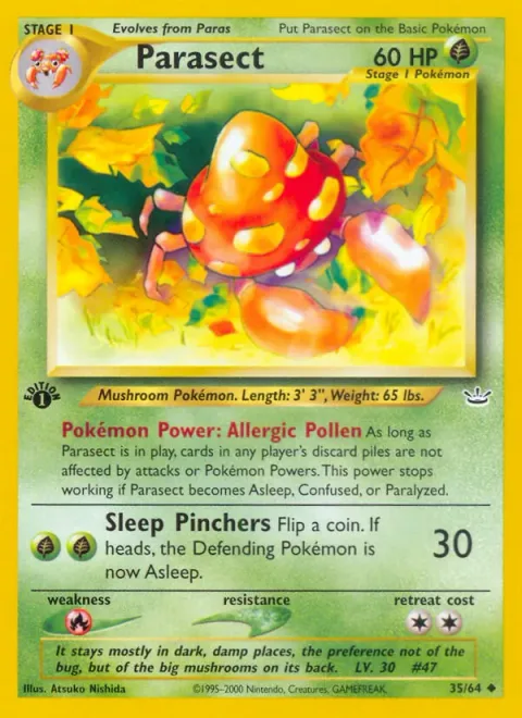 Parasect [Allergic Pollen | Sleep Pinchers]