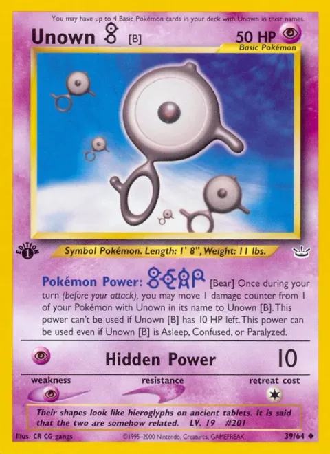 Unown [B] [Bear | Hidden Power]