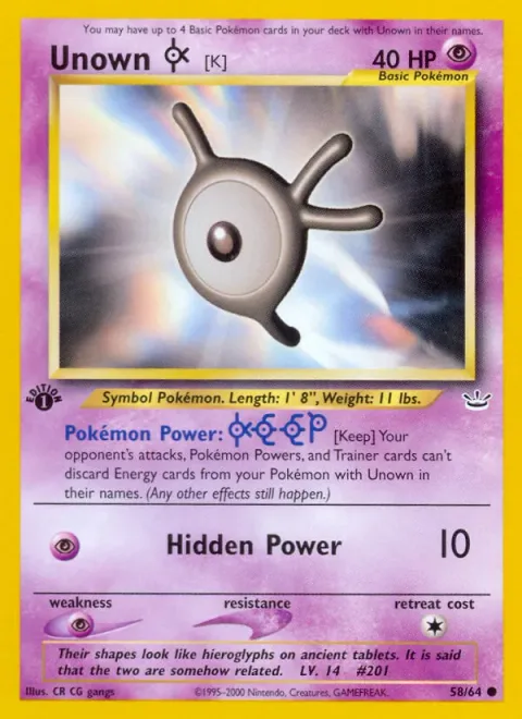 Unown [K] [Keep | Hidden Power]