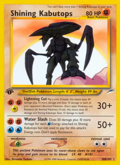 Shining Kabutops [Lightning Cut | Water Slash]