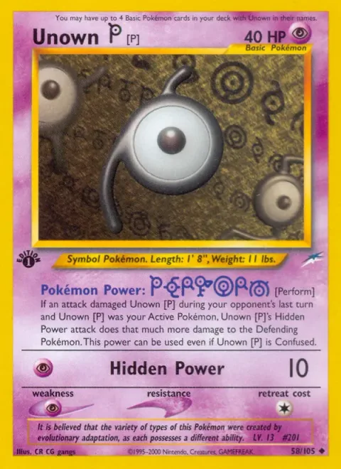 Unown [P] [Perform | Hidden Power]