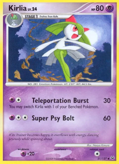 Kirlia Lv.24 [Teleportation Burst | Super Psy Bolt]